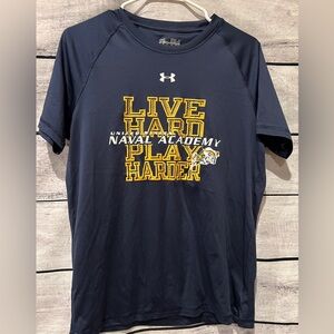 Under Armour Men's Navy and Gold Graphic Tee US Naval Academy